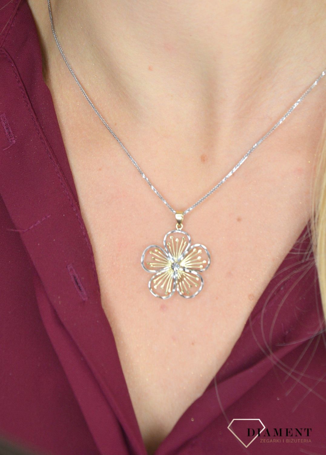 Złoty łańcuszek 585 Białe Złoto Lisi ogon 1 mm OUŁ000000-088B 585 1mm ✅ Złoty łańcuszek został wykonany z najwyższej jakości białego złota, próby 585.jpg